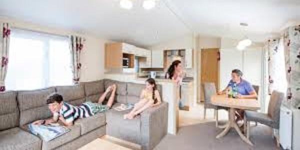 Inside a typical caravan at Sandgreen Caravan Park